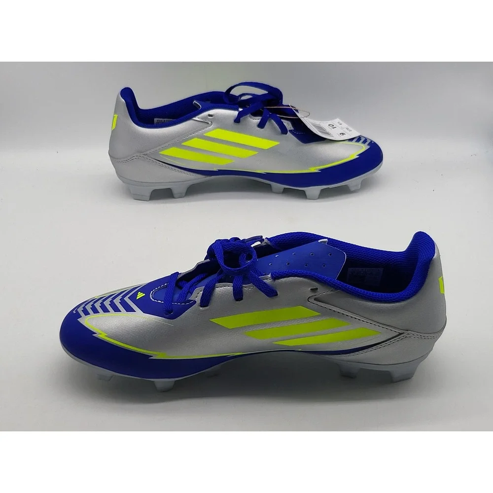 Adidas F50 Club FG/MG Messi Mens Size 9 Silver Blue Soccer Cleats IH0916‎